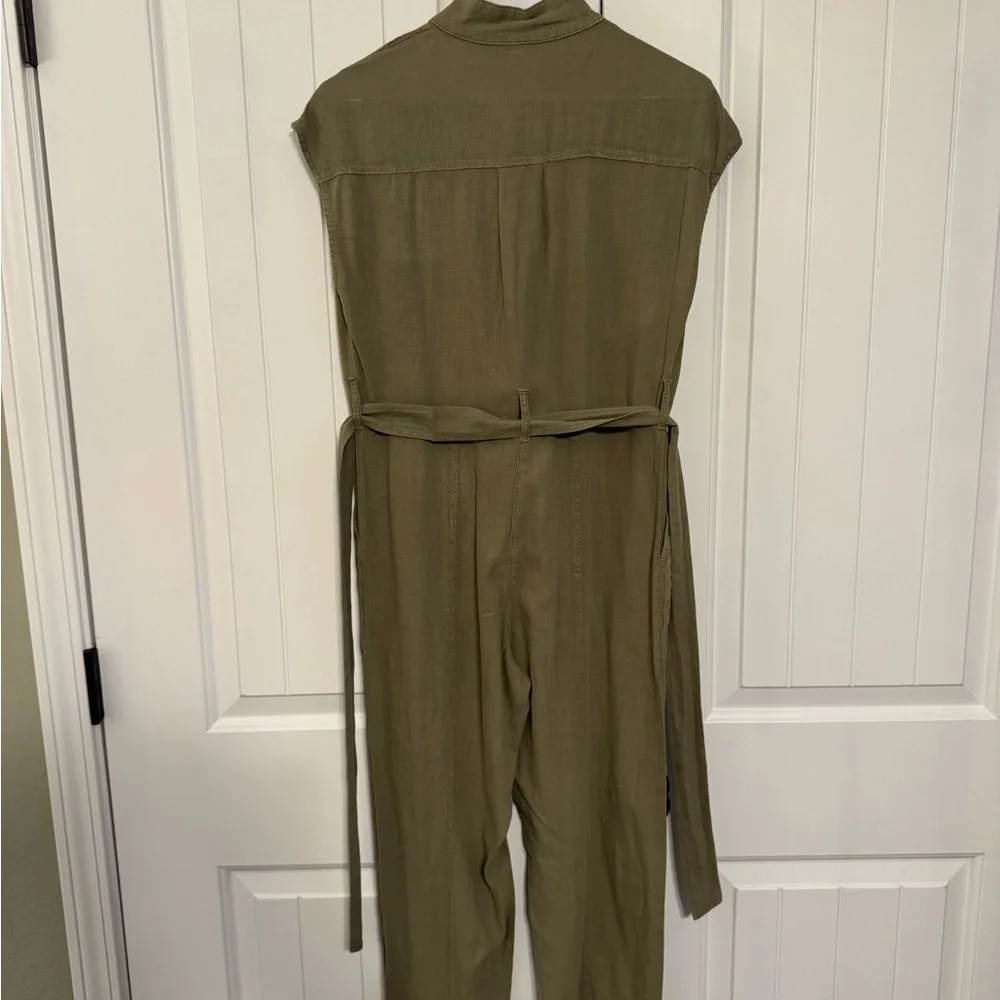 Zara Linen belted jumpsuit